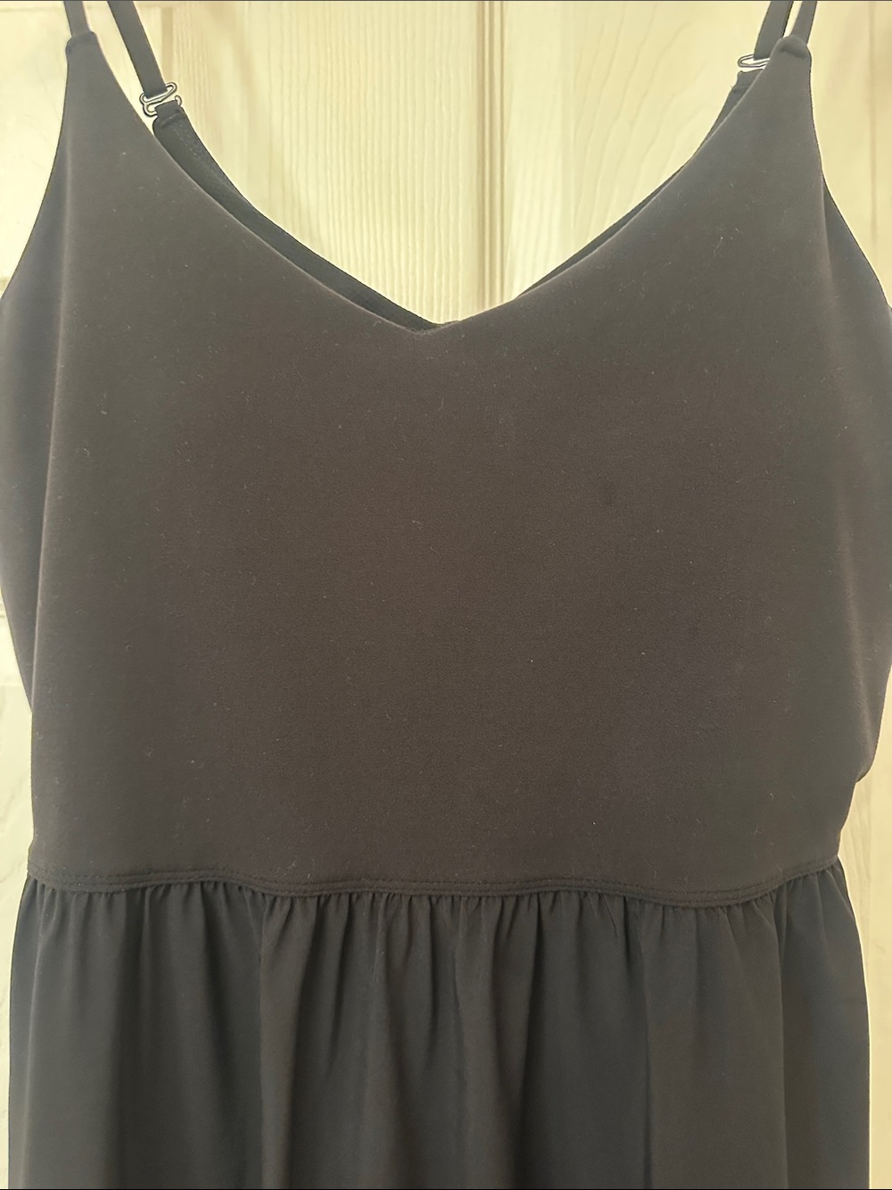 Athleta Elation Hybrid Black V-Neck Spaghetti-Strap Midi Dress NWOT - Picture 4 of 12